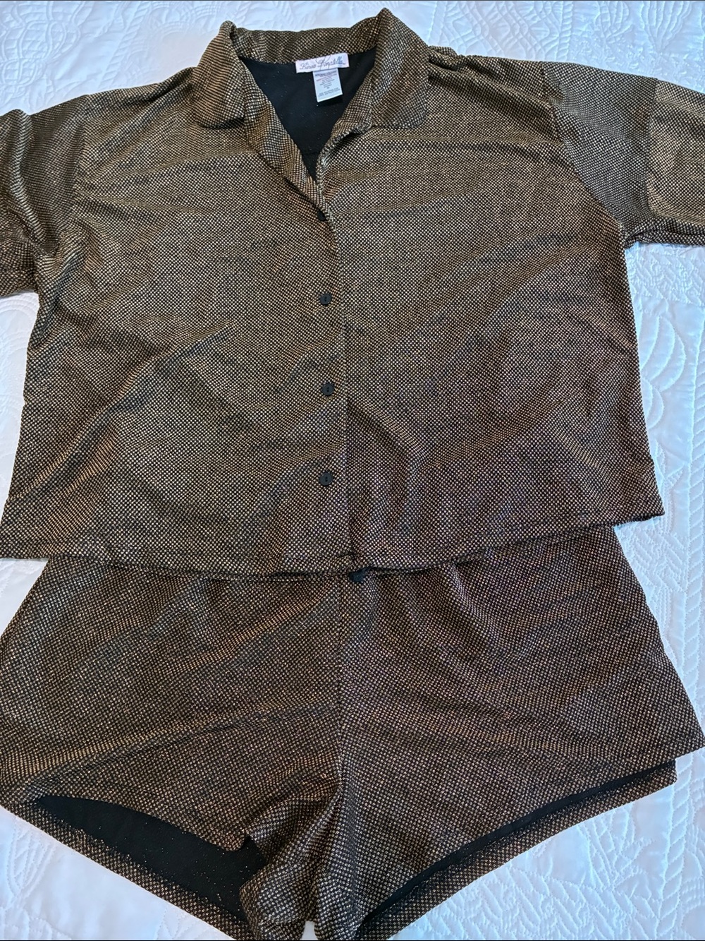 Linea Donatella CozySleep Metallic Dot Short Pajama Set